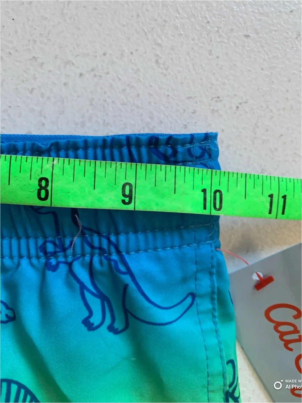 Cat & Jack Dinosaur Print Swim Trunks Swimsuit Boys Size 4T NWT Blue Green Pink